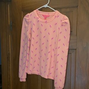 Lily Pulitzer rouched shoulder sweatshirt